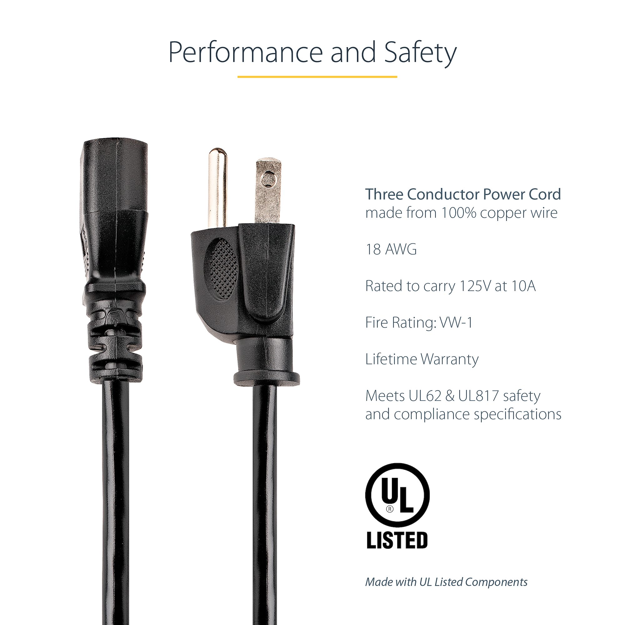 StarTech 6 FT 14 AWG PWR NEMA5-15P-C13 PXT101146 - Image 2