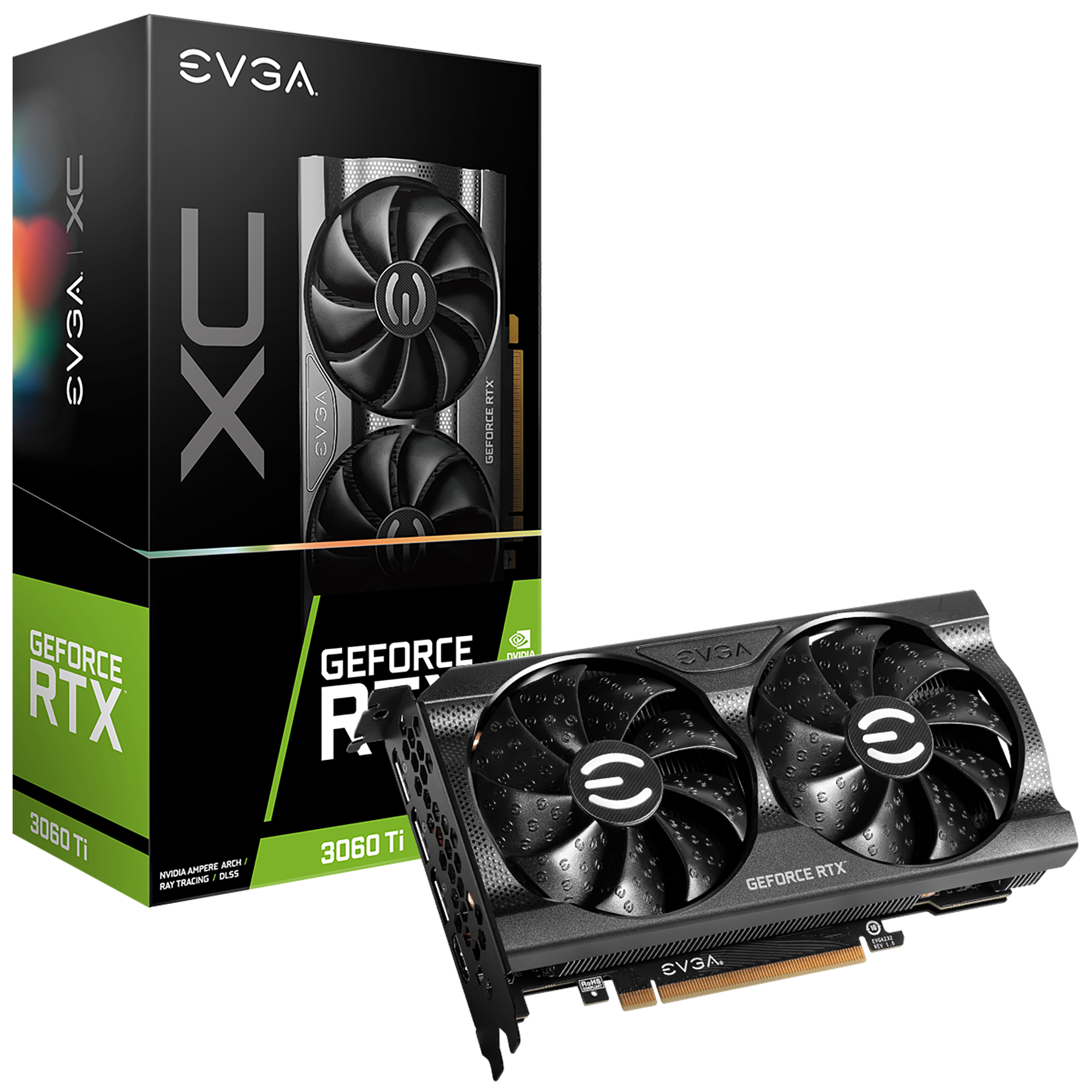 EVGA GeForce RTX 3060 Ti/08G-P5-3663-KL/8GB/GDDR6/Dual-Fan