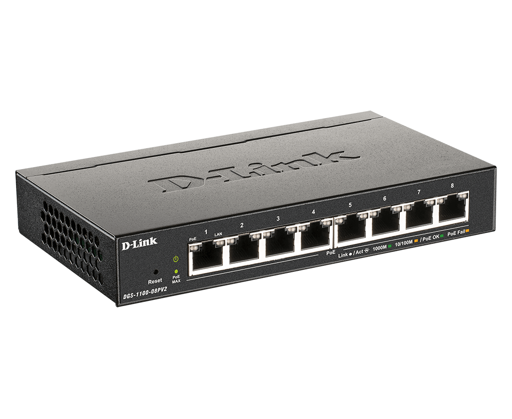 D-Link DGS-1100-08PV2 EasySmart Gigabit 8port Desktop Manageable Switch W/PoE - Image 2